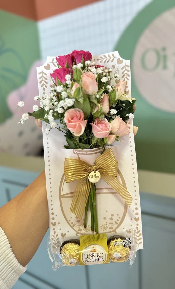 Um presente com toque doce — trabalho real da Oi Flor